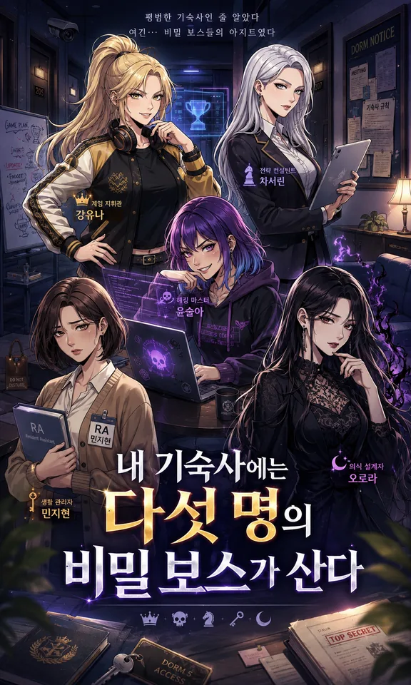 내 기숙사에는 다섯 명의 비밀 보스가 산다
